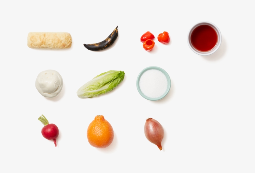 Oaxaca Cheese & Plantain Tortas With Tangelo & Radish - Seedless Fruit, transparent png download