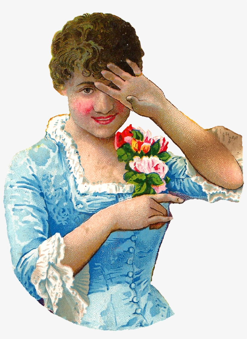Vintage Woman Image - Antique Woman Png, transparent png download