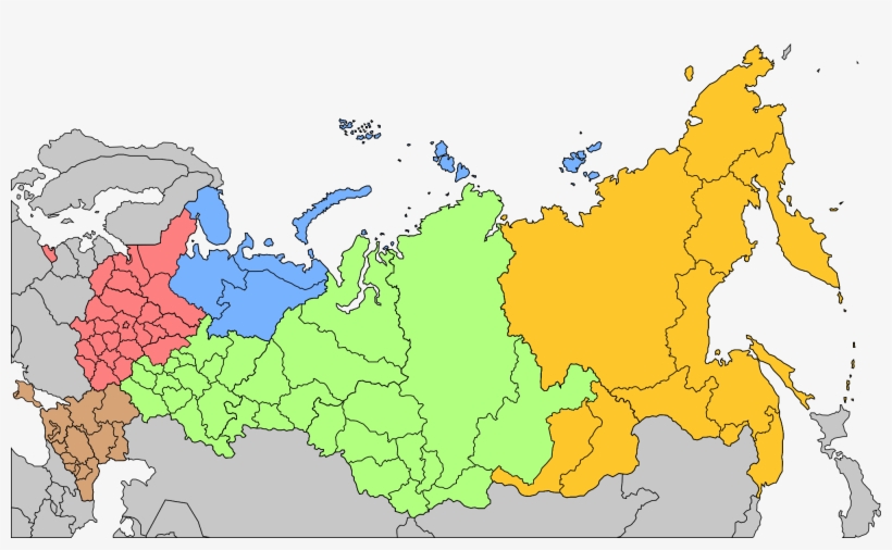 Military Districts[edit] - Russia Map, transparent png download