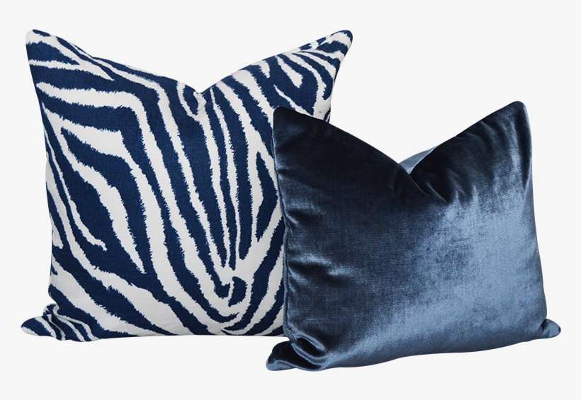 Custom Pillows - Kravet Design Funky Zebra-indigo Decor Multipurpose, transparent png download