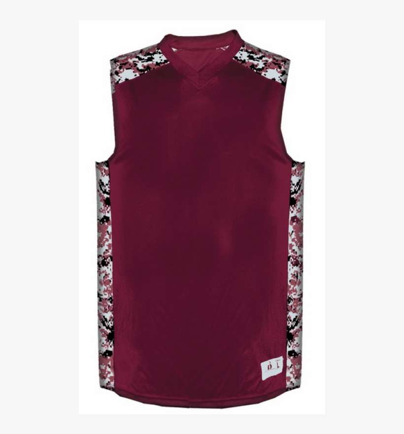 Maroon White Badger B-attack Basketball Tank - Basketball Uniform, transparent png download