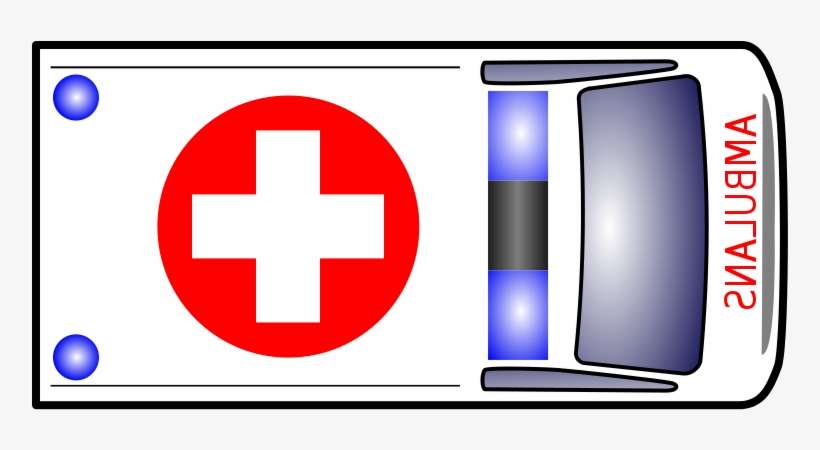 Symbol Black Free Ambulans Romus 01 - Ambulance Vector Top View, transparent png download