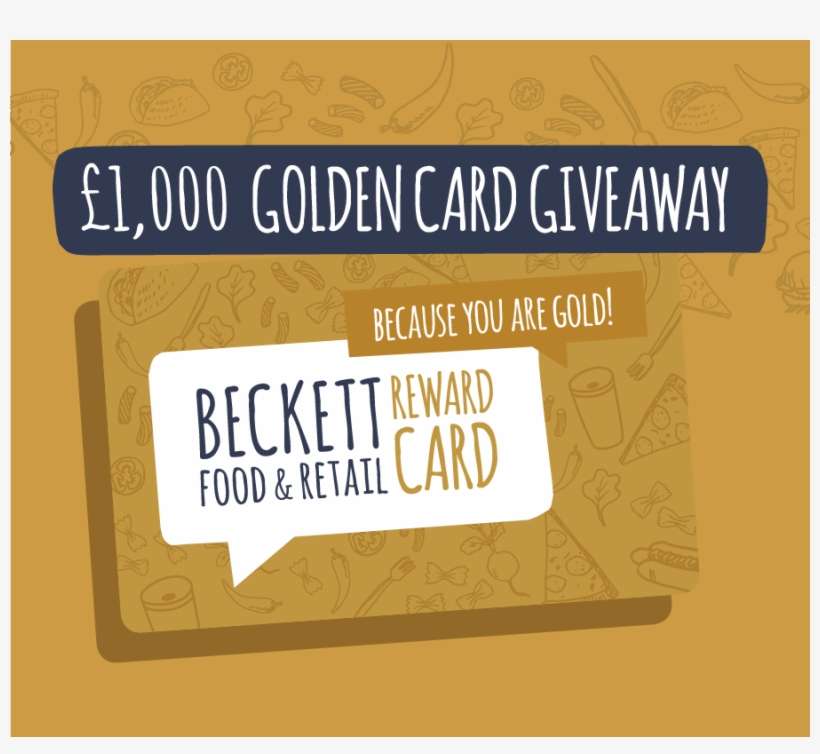£1,000 Golden Card Giveaway - Calligraphy, transparent png download