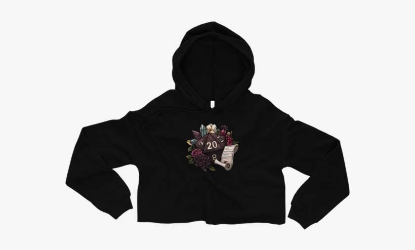Warlock D20 Fleece Crop Hoodie - Hoodie, transparent png download