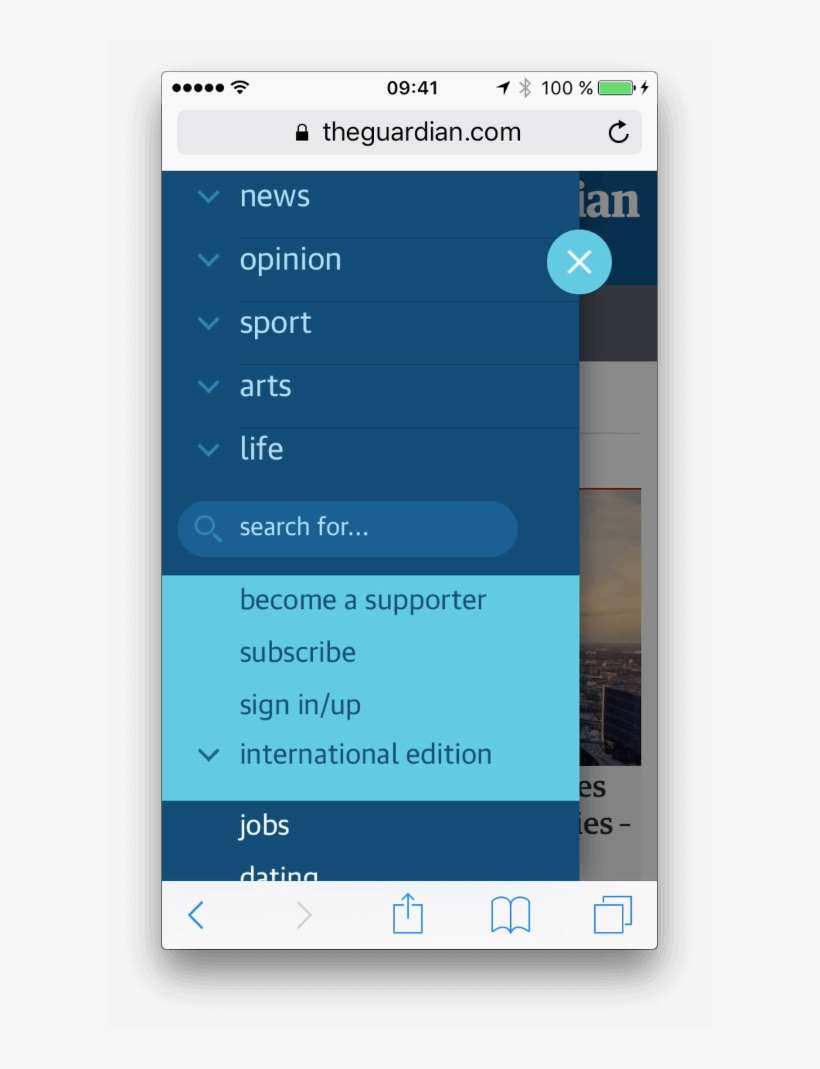 On The Guardian's Website, A Chevron Is Placed On The - Accordion, transparent png download