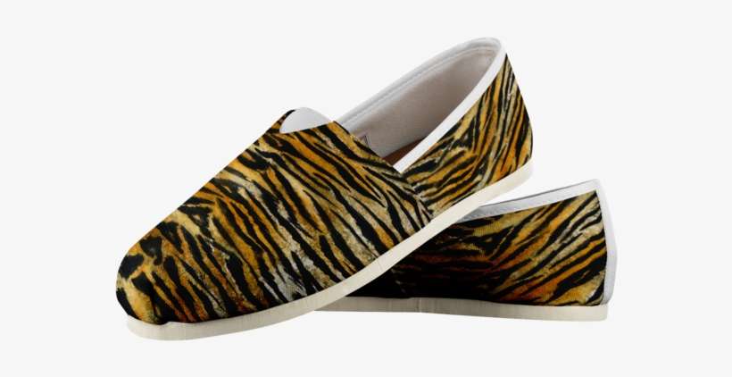 Saki Orange Bengal Tiger Stripe Women's Comfy Flats - Shoe, transparent png download