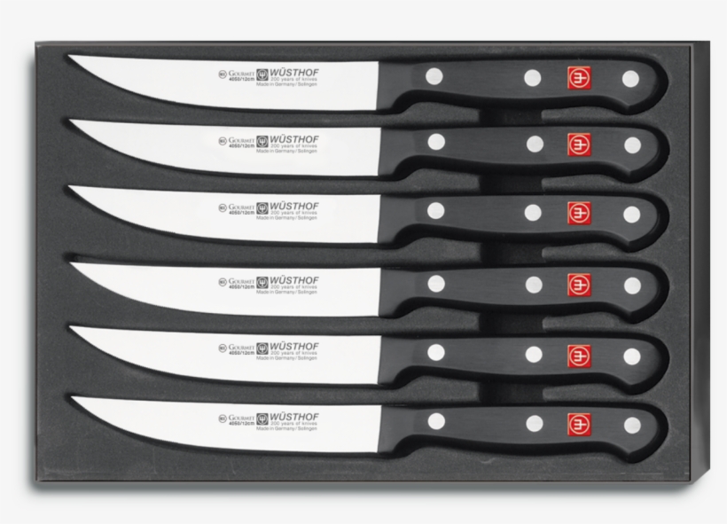 Steak Knife Set - Wusthof Gourmet 6-piece, Steak Knife Set, 9728, transparent png download