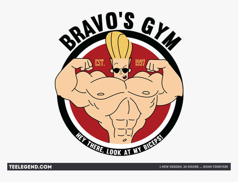 Bravo's Gym - Johnny Bravo T Shirt, transparent png download