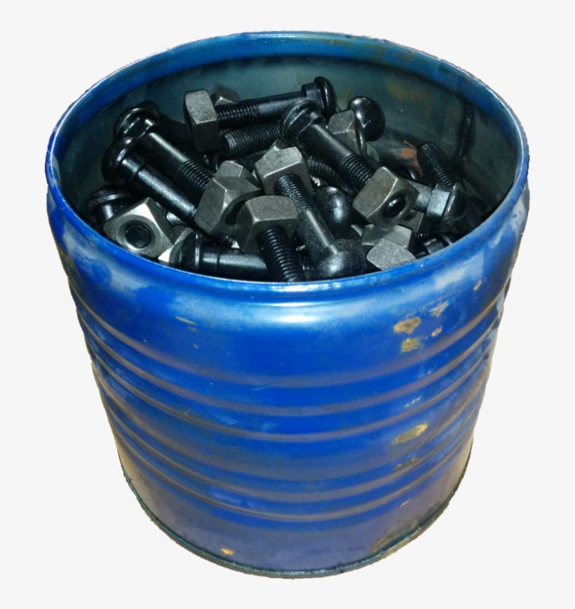 Button Head Oval Neck Rail Track Bolts Square Nut 7/8" - Bolt, transparent png download