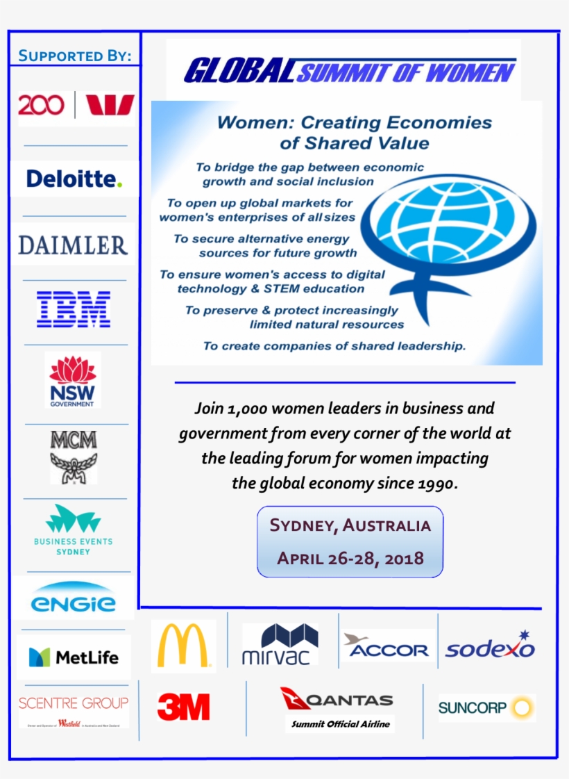 2018 Summit Brochure - Globe Women, transparent png download