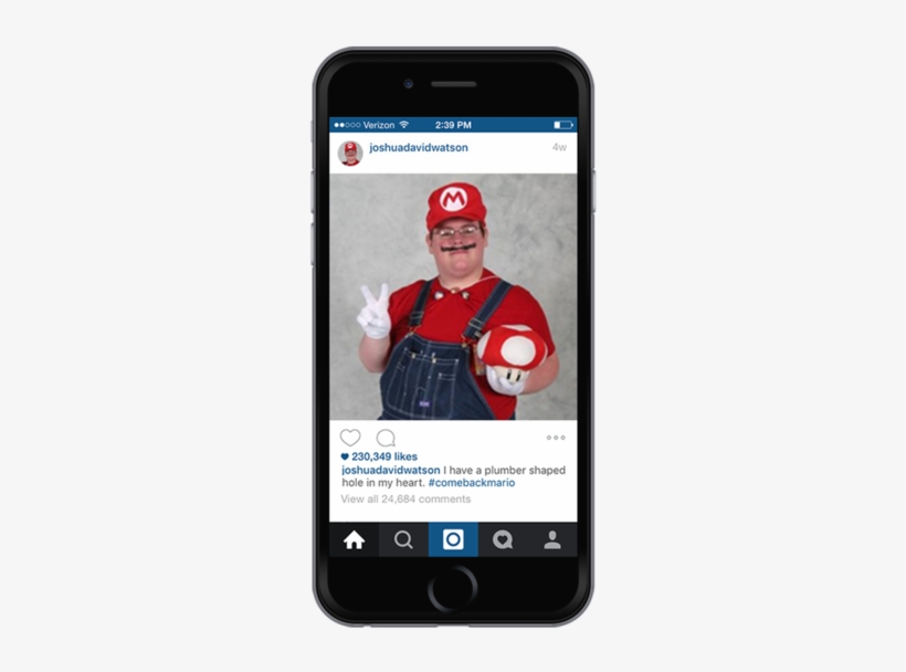 To Wrap Up The Campaign, Mario Fans Will Be Asked To - Instagram, transparent png download