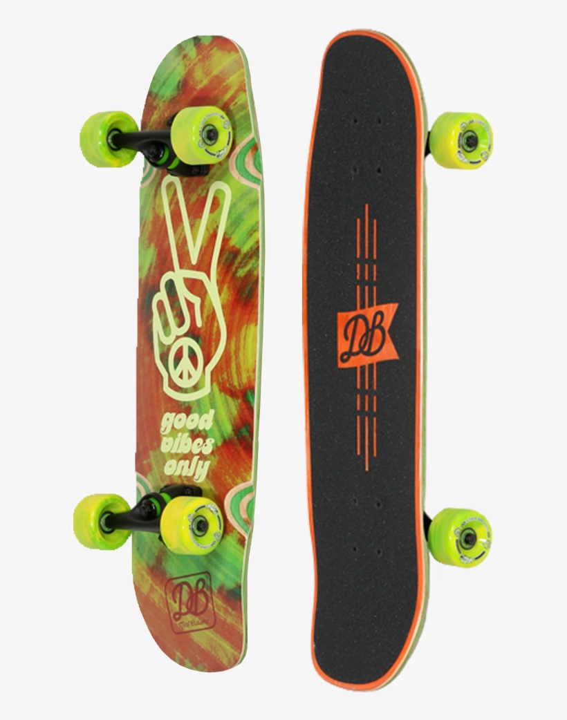 Good Vibes Mini Cruiser Complete - Db Longboards Good Vibes Mini Cruiser Skateboard, Green, transparent png download
