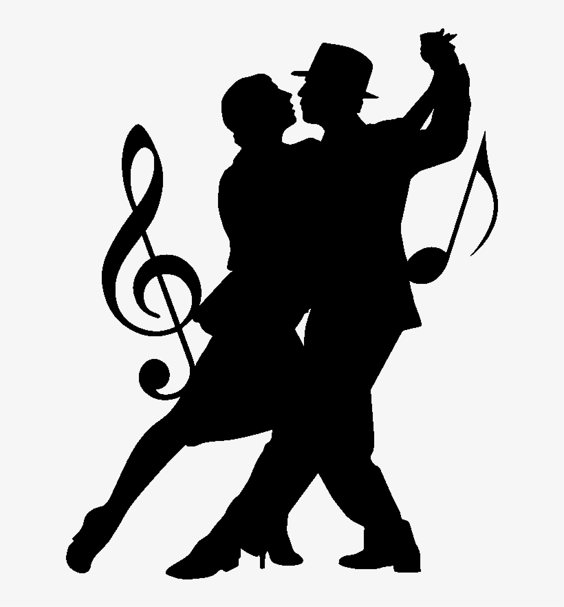 Dancing Big Image Png - Silhouette Couple De Danseur, transparent png download
