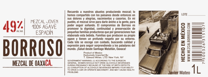 Borroso Mezcal Santiago Matatlán 49% - Classic Car, transparent png download