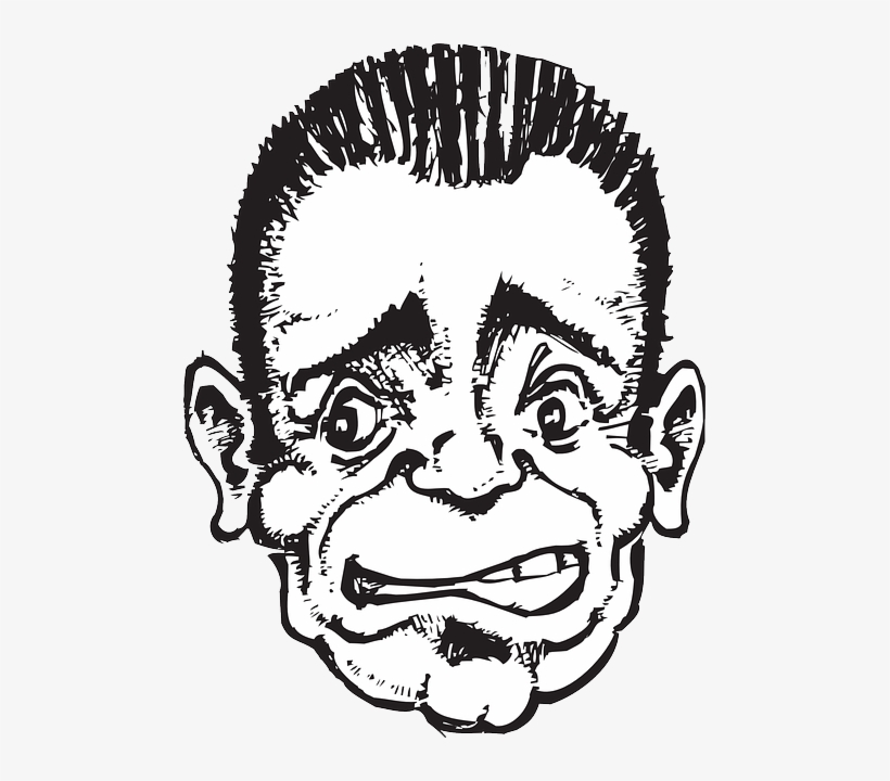 Clip Arts Related To - Confused Face Drawing Man, transparent png download