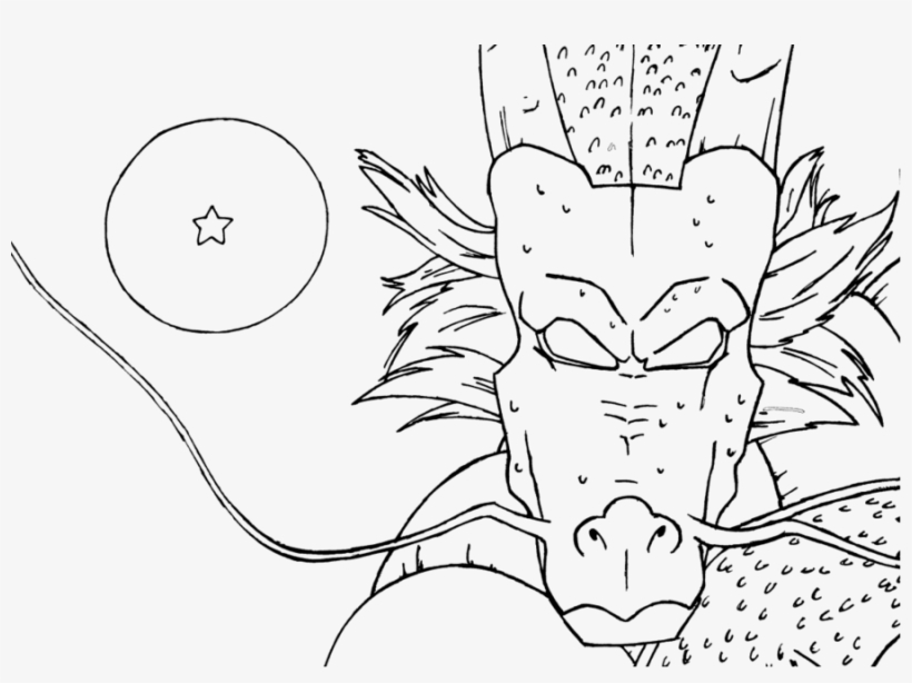 Collection Of Free Dragon Download On Ubisafe - Shenron Drawings, transparent png download