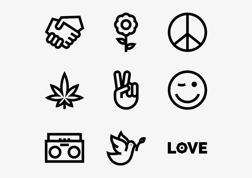 Hippies - Hippies Icon, transparent png download