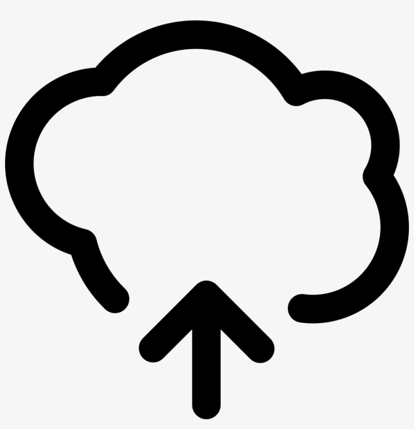 Upload Arrow To Cloud Outline Comments - Download, transparent png download
