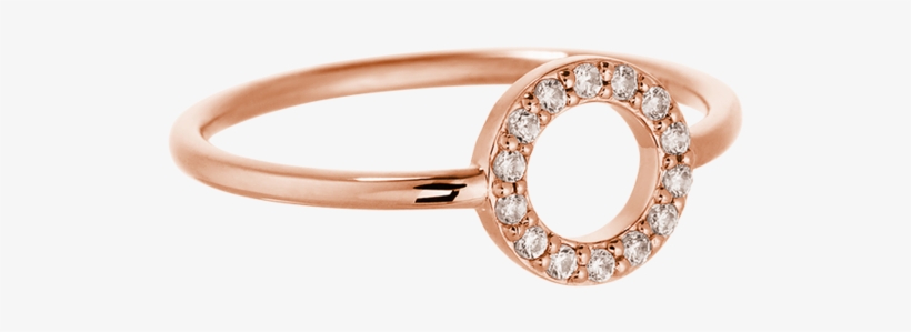 Circle Outline Crystal Ring Image - Crystal Gold, transparent png download