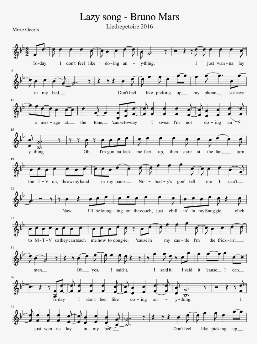 Print - Thinking Out Loud Piano Sheet Music, transparent png download