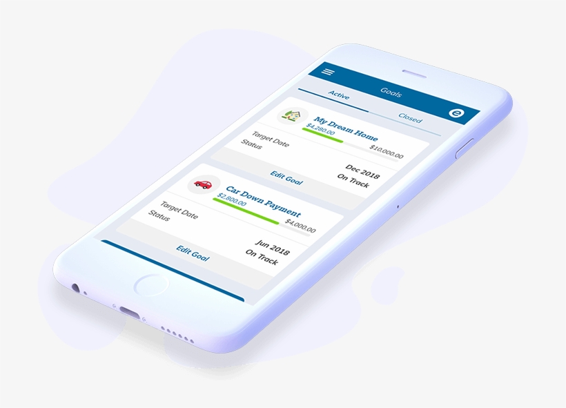 An Iphone Displays The Active Goals Page Of The Evree - Iphone, transparent png download