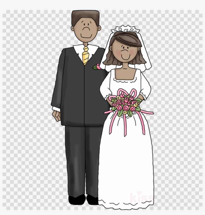 Bride And Groom Clip Art Clipart Wedding Invitation - Marriage, transparent png download
