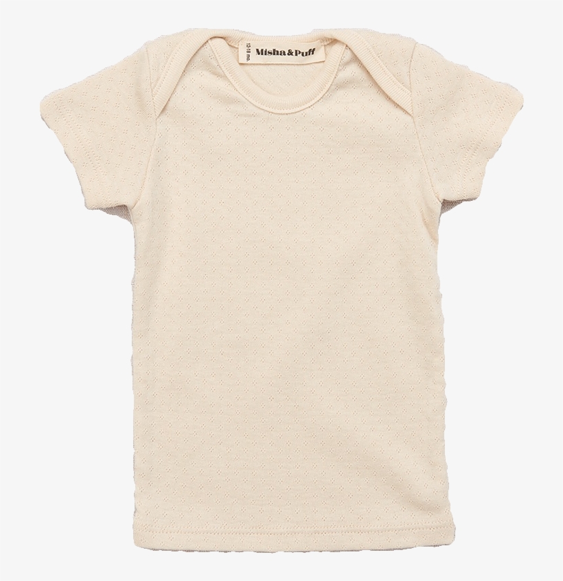 Misha & Puff Pointelle Slim Tee, Natural - T Shirt Coton Bébé, transparent png download