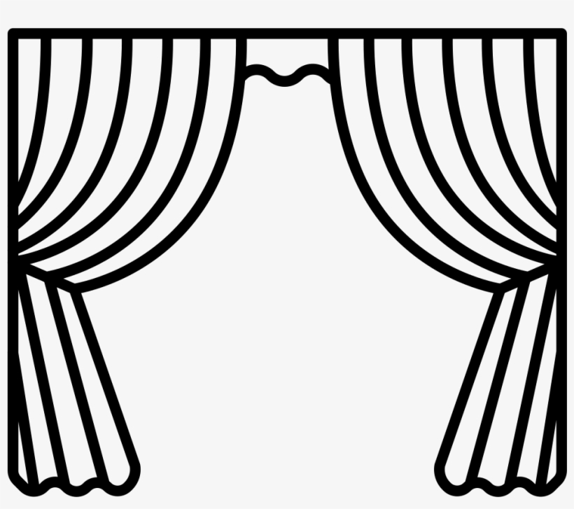Png File Svg - Theatre Curtains Black And White, transparent png download