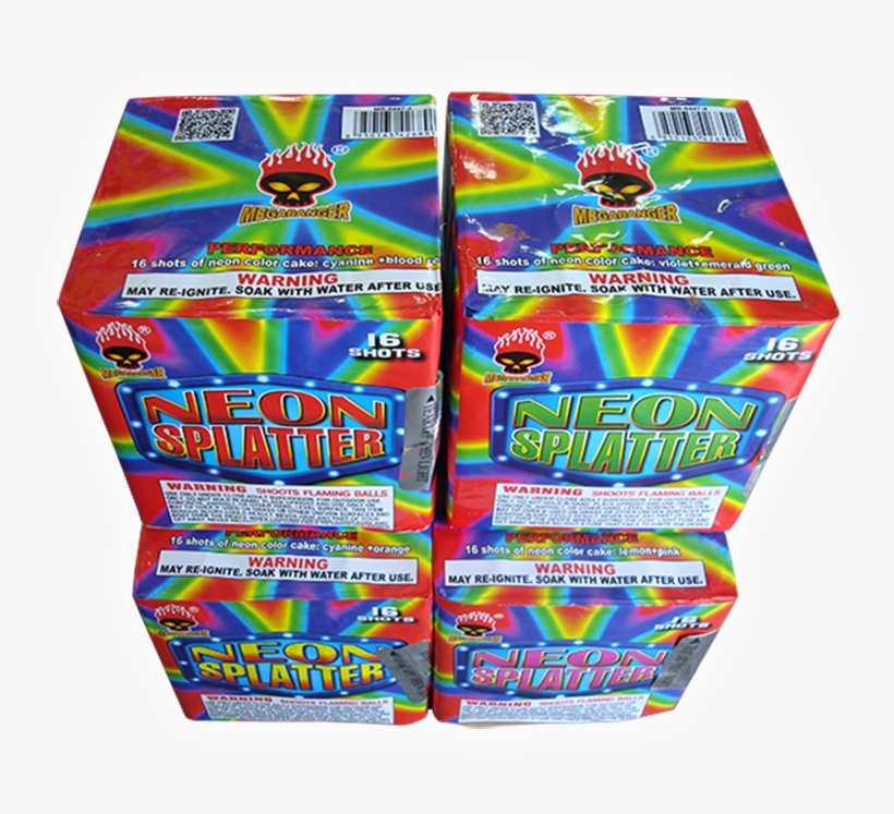 Anyone Got Vids Of Megabanger Neon Splatter Assorted - Board Short, transparent png download