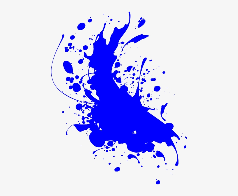 Splatter Clipart Blue Paint - Blue Paint Splatter Clip Art, transparent png download