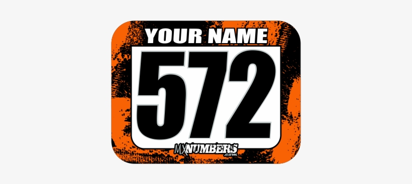 Race Numbers With Name Splash O'color Design - Illustration, transparent png download
