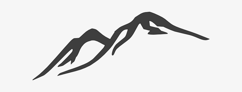 Mountain Silhouette Black And White At Getdrawings - Mountain Clipart Black And White, transparent png download