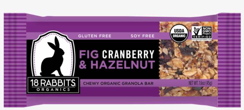 Fig, Cranberry & Hazelnut Bar - 18 Rabbits Llc, transparent png download