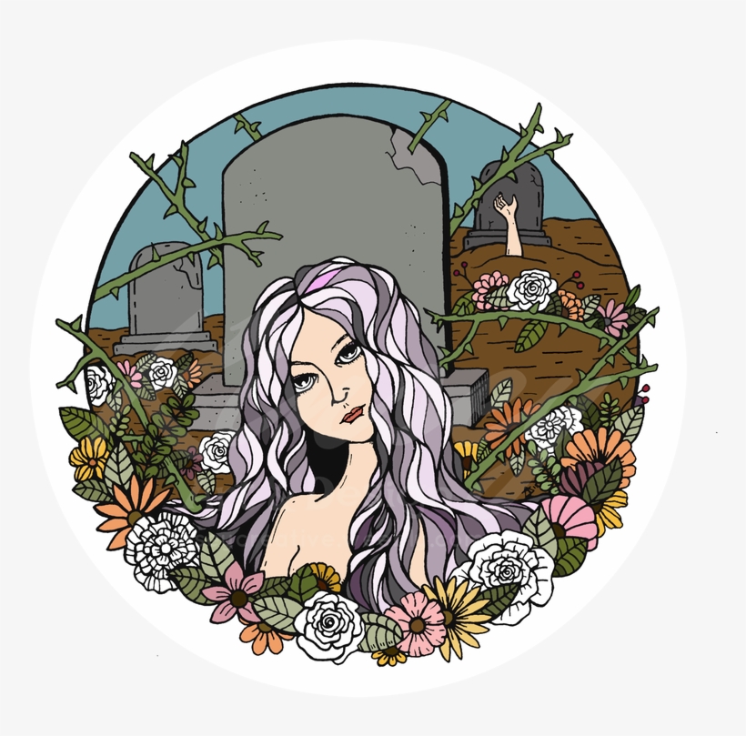 Zombie Princess Girl Power Illustration By Jayme Kinsey - Illustration, transparent png download