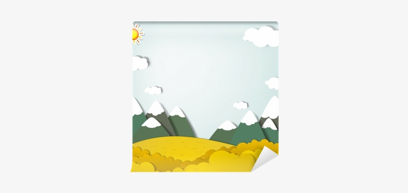 Mountain Landscape Wall Mural • Pixers® • We Live To - Mountain Landscape Shower Curtain, transparent png download