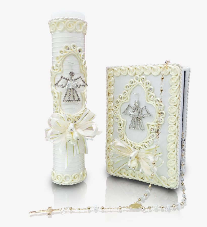 Juego De Biblia, Vela Y Rosario Para Primera Comunión - Bible, transparent png download