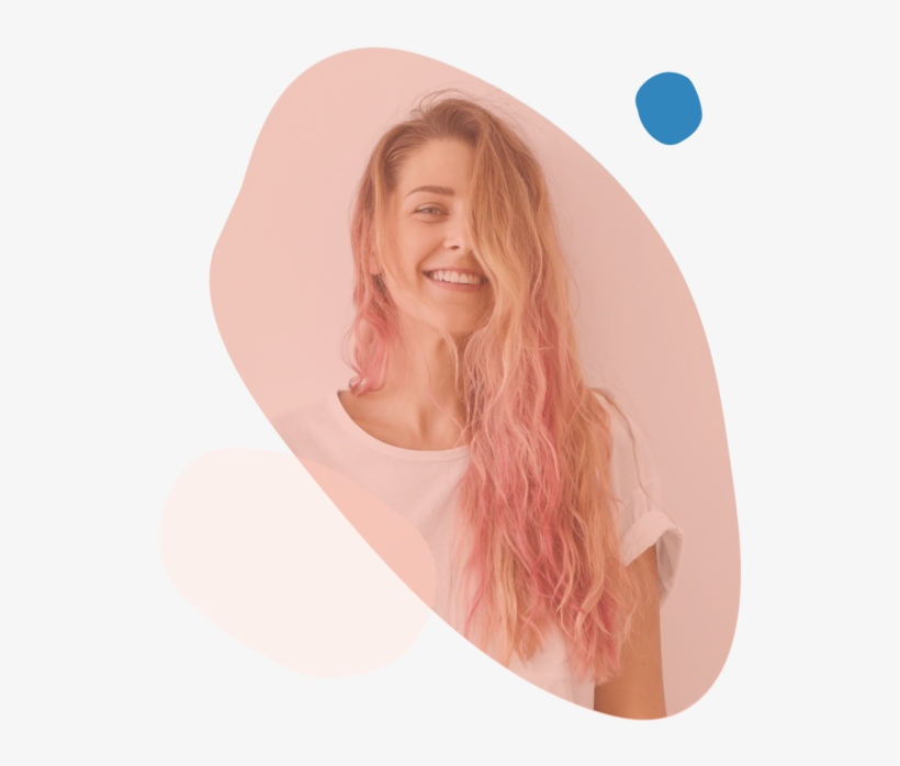 Woman With Pink Hair@4x - Cabelos Curtos Com Pontas Coloridas, transparent png download