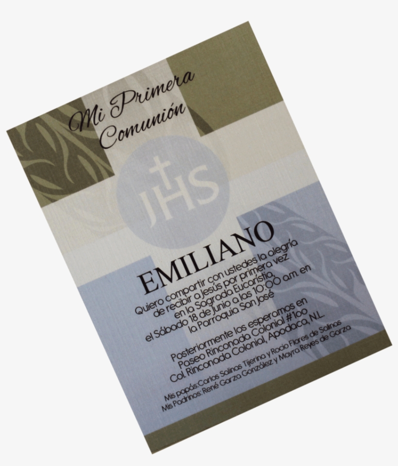 Invitación Primera Comunión - Brochure, transparent png download