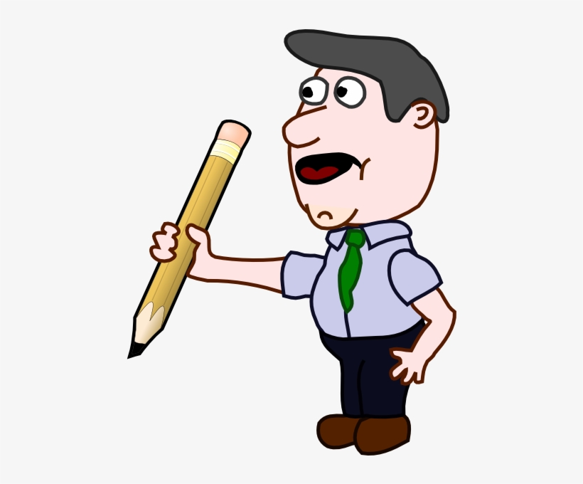 How To Set Use Man Holding Pencil Clipart, transparent png download