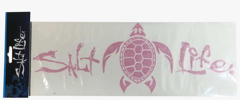 Pink Salt Life Surf Sticker Turtle Decal - Salt Life Signature Turtle Decal-medium Black, transparent png download