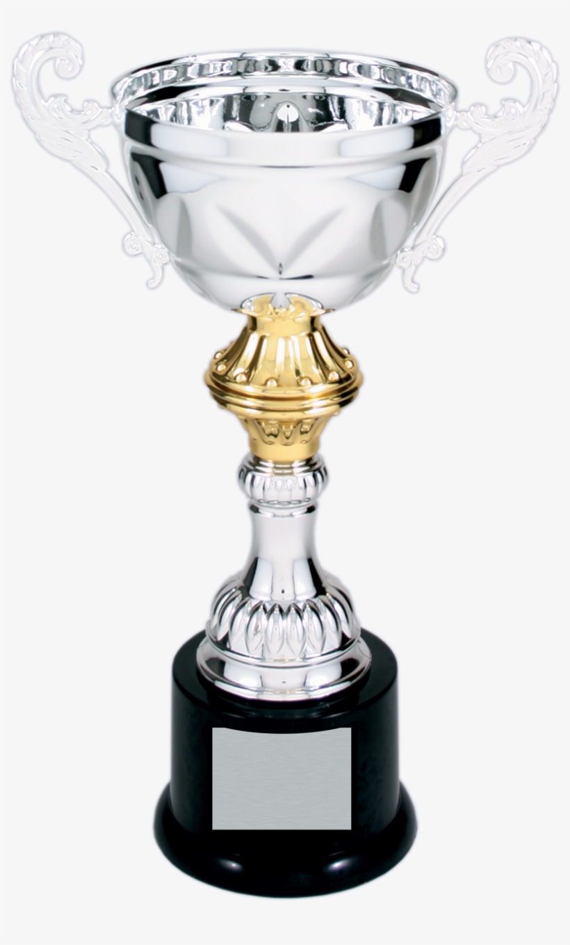 Silver Metal Corporate Cup Trophy On A Black Marble - Trophy Cup, transparent png download