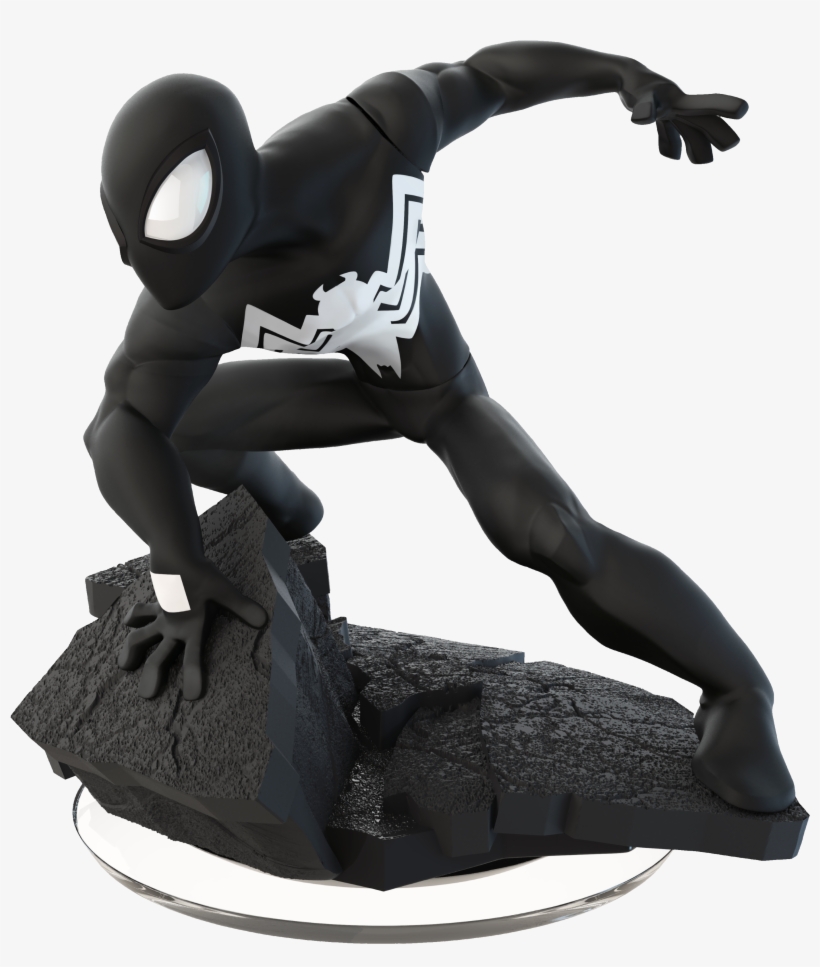 Disney Infinity Black Suit Spider-man Figure - Disney Infinity 3.0 - Marvel Blacksuit Spiderman, transparent png download