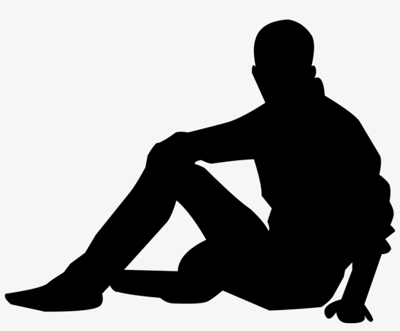 Silhouette, People, Position, Man, Strength, Fashion - People Sitting Silhouette Png, transparent png download
