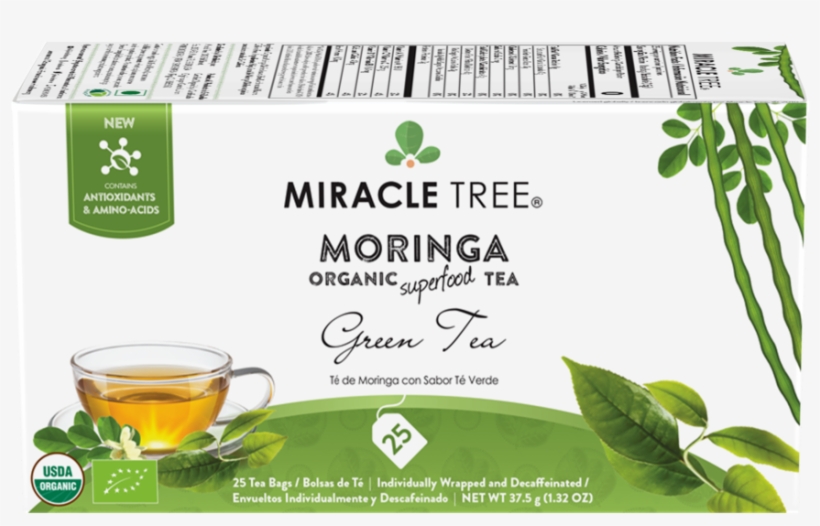 Organic Moringa Superfood Tea, 25 Individually Sealed - Miracle Tree - 6 Count Of Organic Moringa Superfood, transparent png download