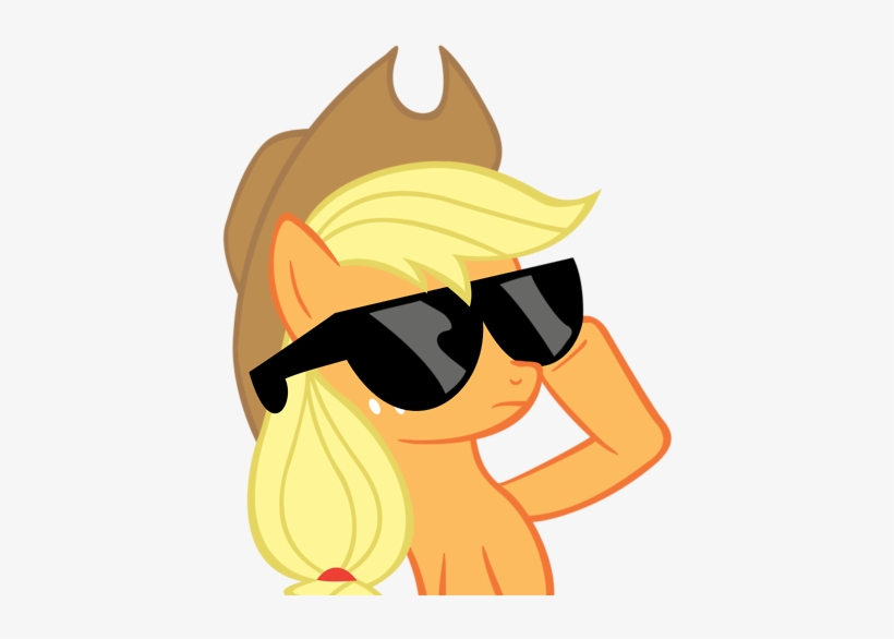 Applejack, Safe, Simple Background, Sunglasses, Swag, - Pinkie Pie Thug Life, transparent png download