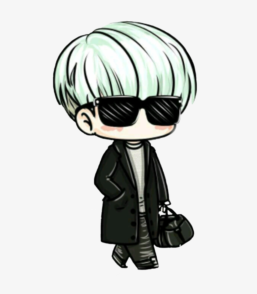 Free Collection Of Free Suga Drawing Mint Hair - Suga Chibi, transparent png download