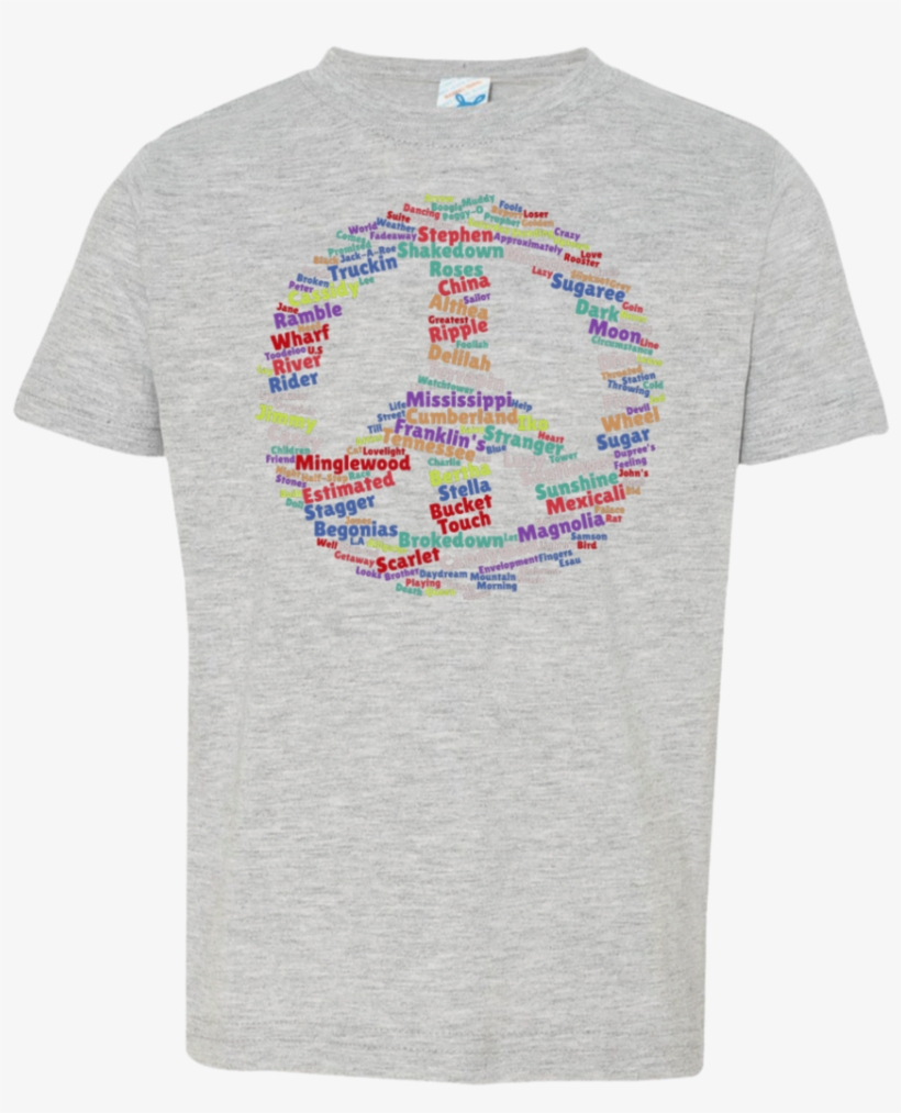 Peace Sign Dead Songs Toddler Jersey Tee - T-shirt, transparent png download