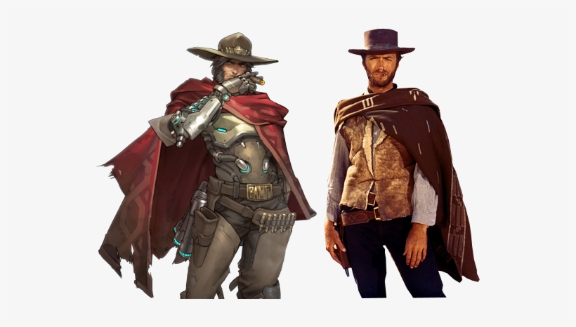 Any Infos On Cyborg - Mccree And Clint Eastwood, transparent png download
