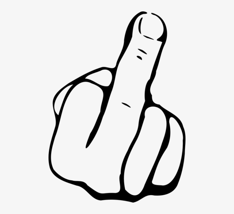 Fingers Clipart Ten Finger - Middle Finger Stencil, transparent png download