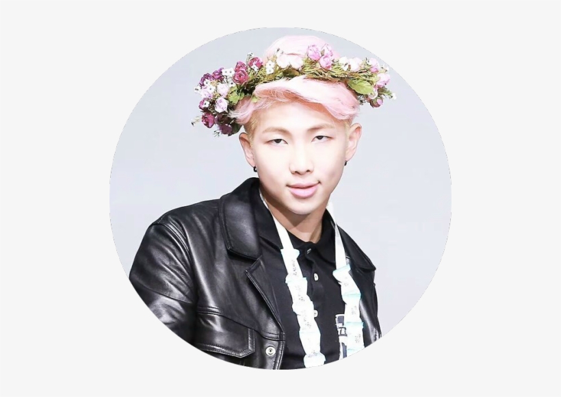 Jungkook's Drawing Flower Crown - Rap Monster With Flower Crown, transparent png download